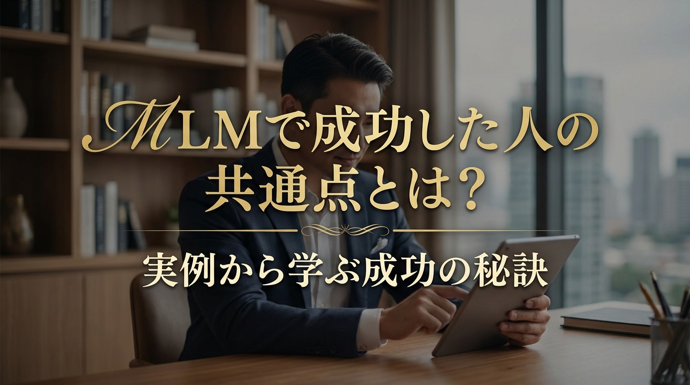 MLMで成功した人の共通点とは？実例から学ぶ成功の秘訣