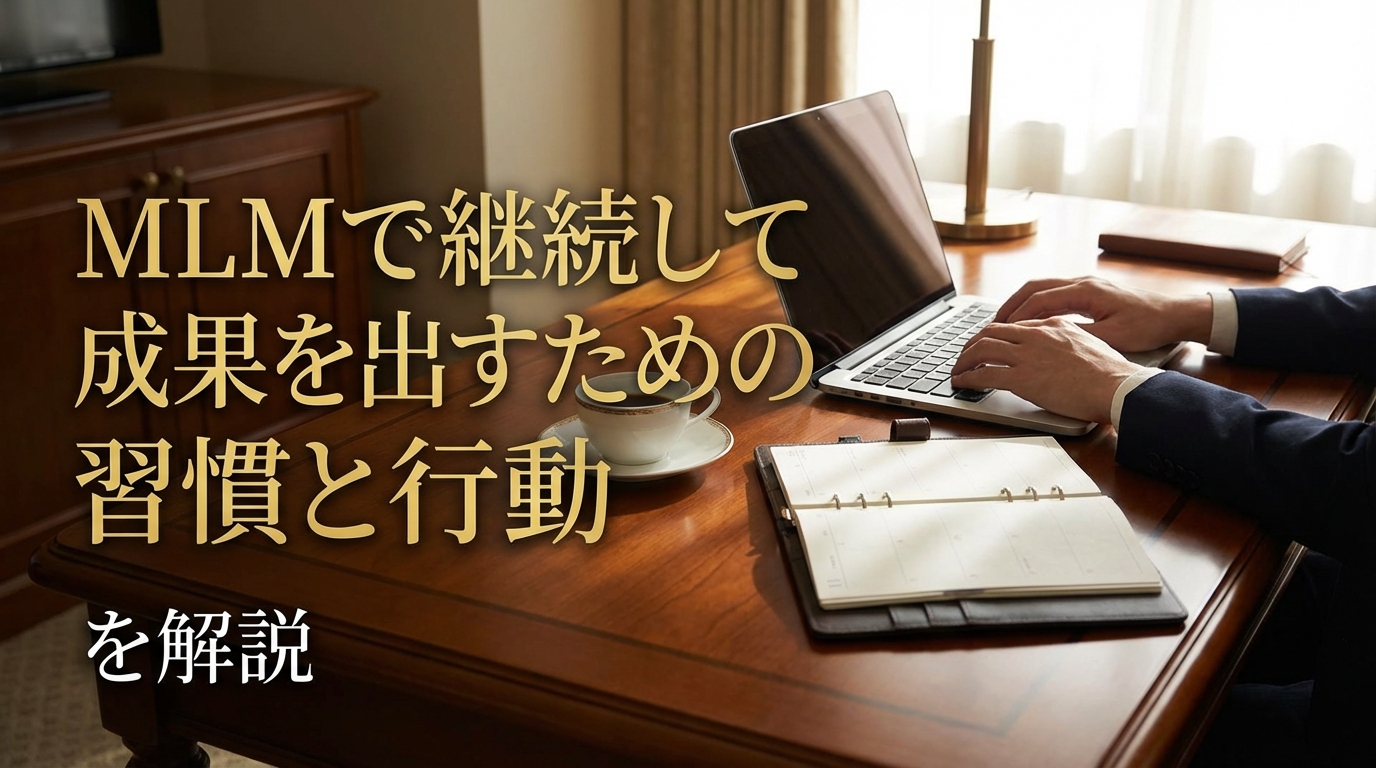 MLMで継続して成果を出すための習慣と行動を解説