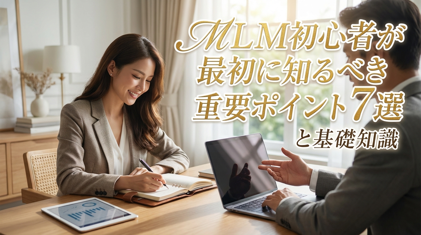 MLM初心者が最初に知るべき重要ポイント7選と基礎知識