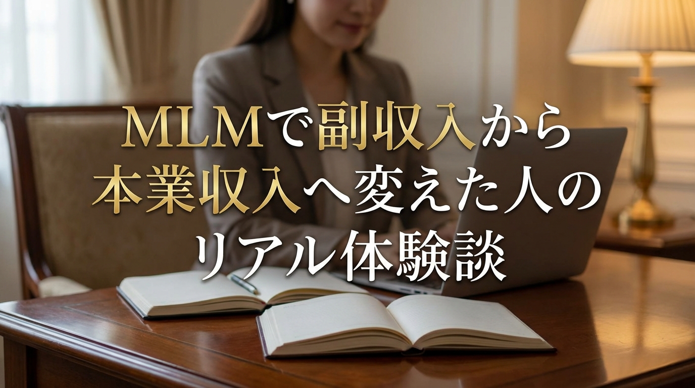 MLMで副収入から本業収入へ変えた人のリアル体験談