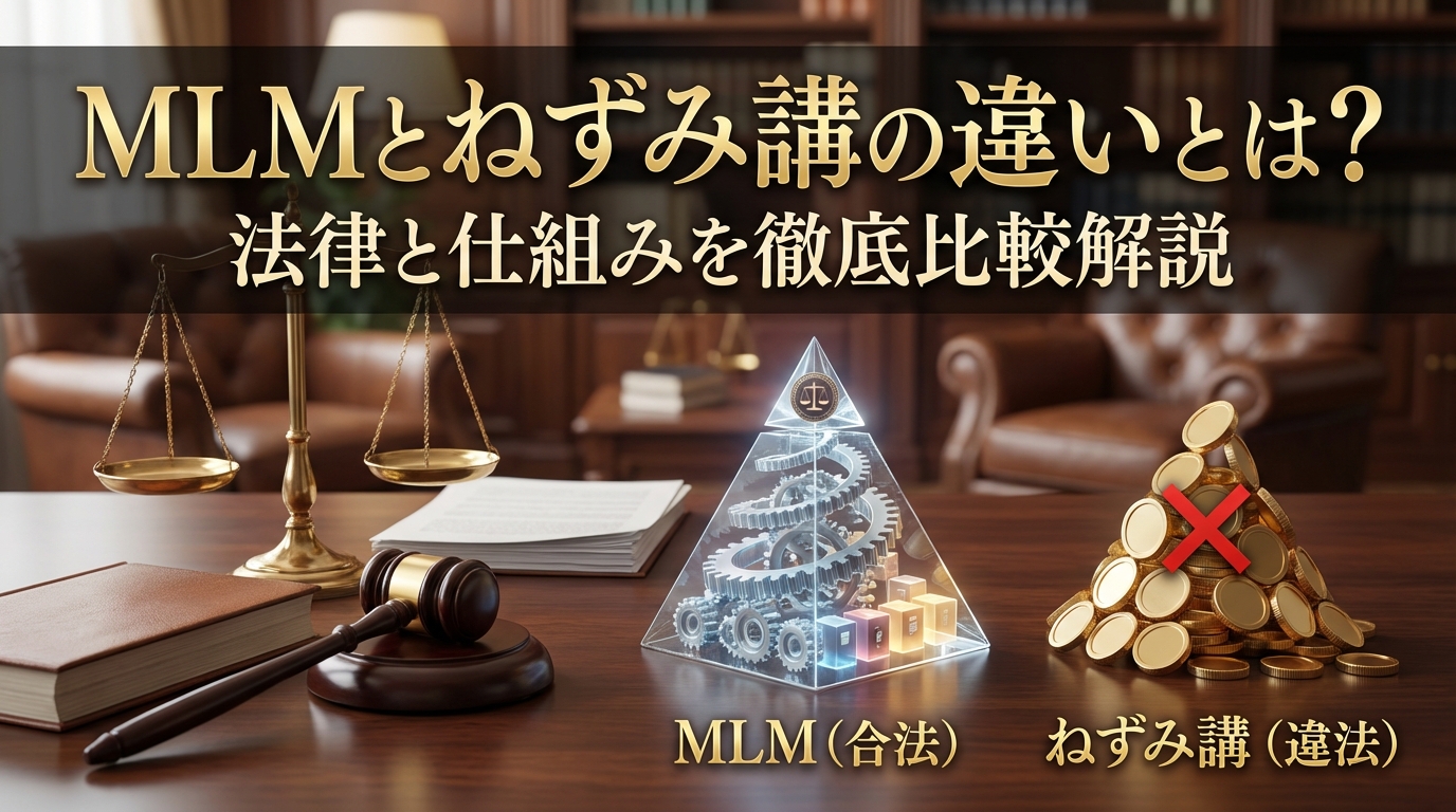 MLMとねずみ講の違いとは？法律と仕組みを徹底比較解説