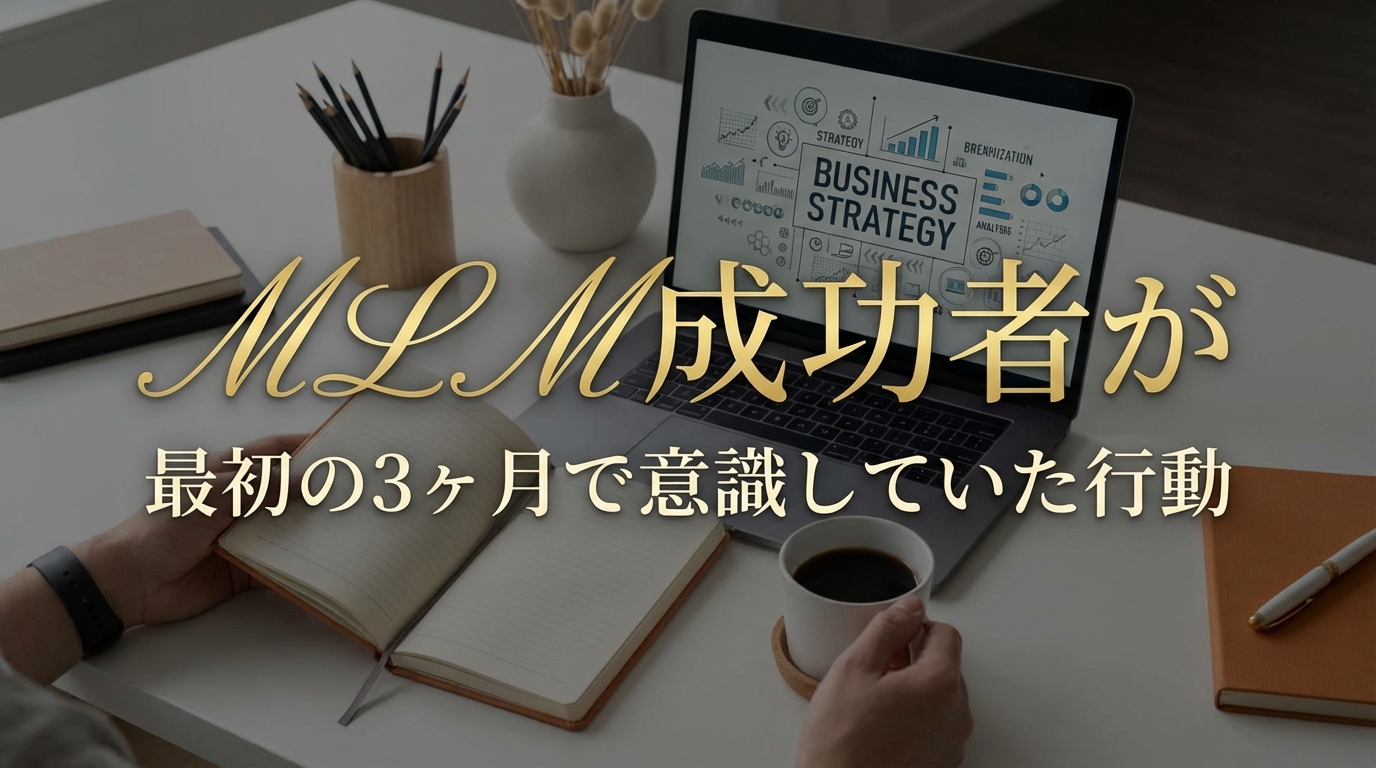 MLM成功者が最初の3ヶ月で意識していた行動とは