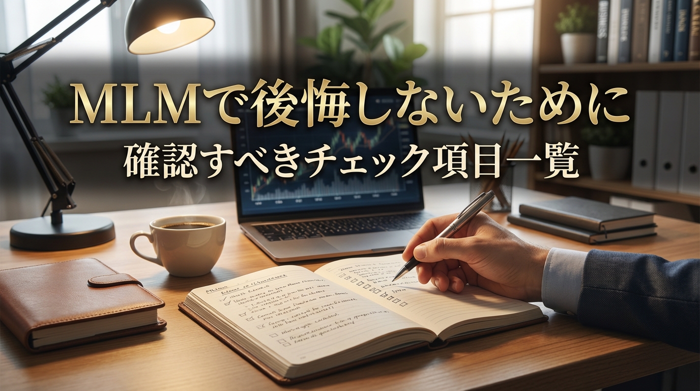 MLMで後悔しないために確認すべきチェック項目一覧