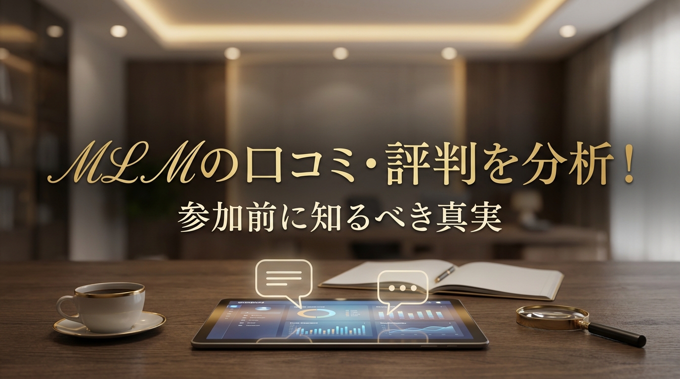 MLMの口コミ・評判を分析！参加前に知るべき真実