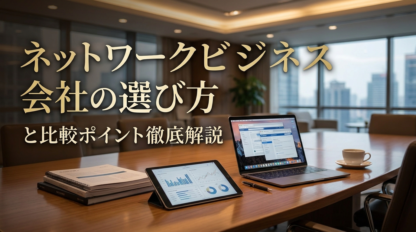 ネットワークビジネス会社の選び方と比較ポイント徹底解説