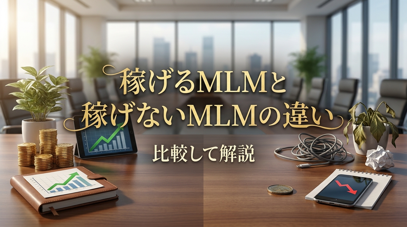 稼げるMLMと稼げないMLMの違いを比較して解説