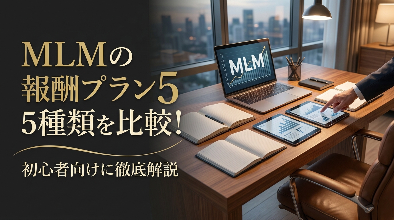 MLMの報酬プラン5種類を比較！初心者向けに徹底解説