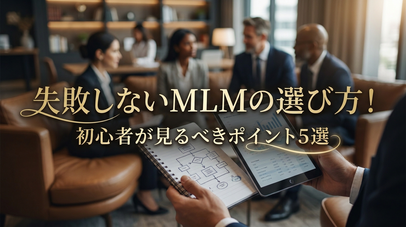 失敗しないMLMの選び方！初心者が見るべきポイント5選