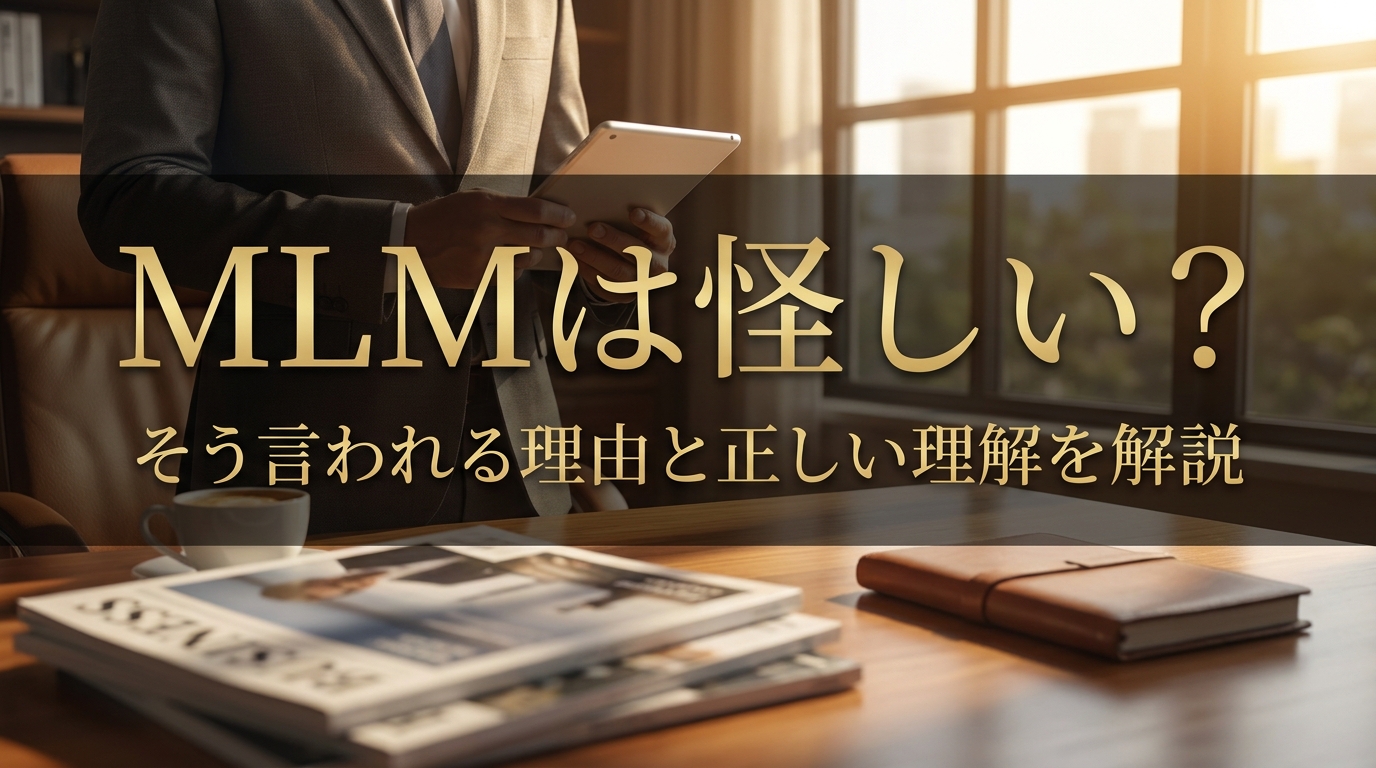 MLMは怪しい？そう言われる理由と正しい理解を解説