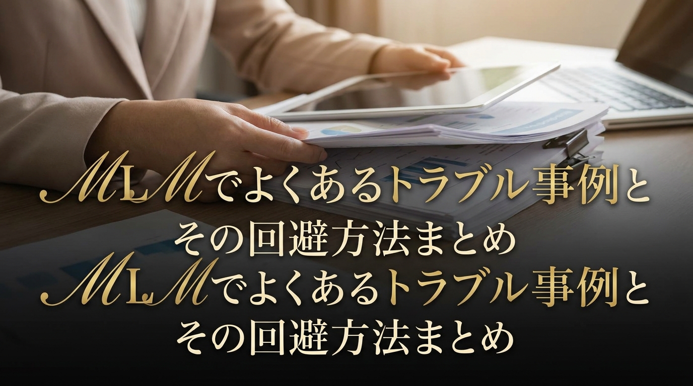 MLMでよくあるトラブル事例とその回避方法まとめ