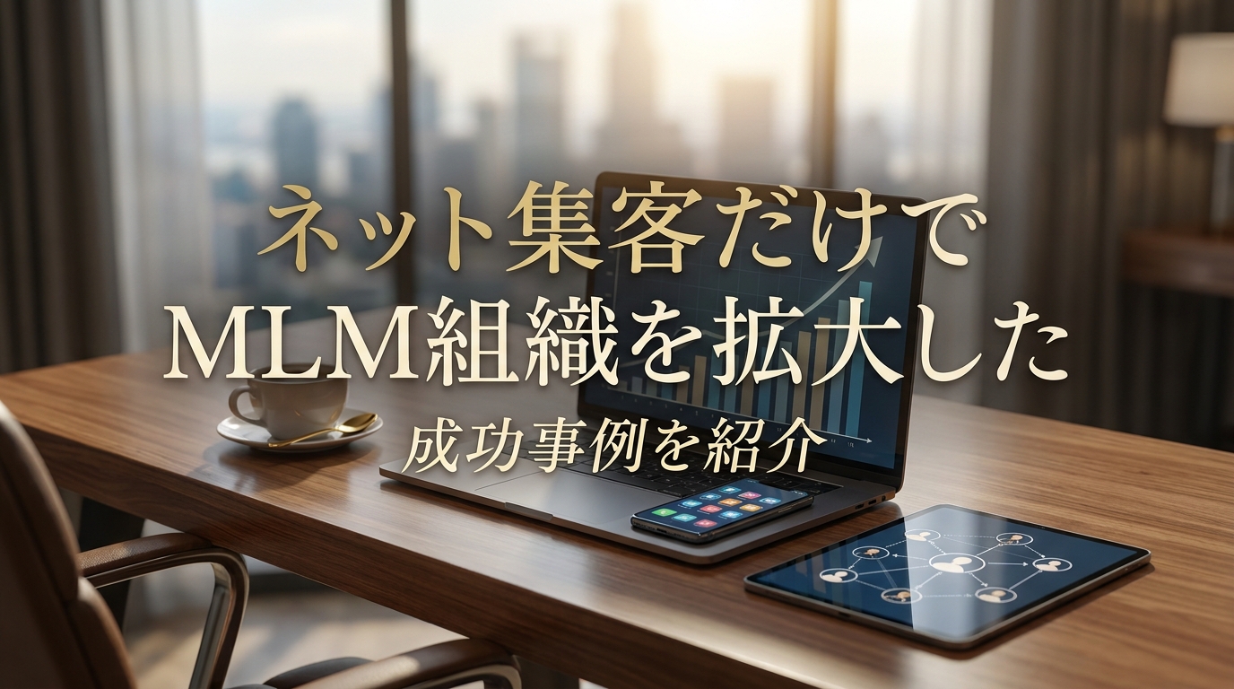 ネット集客だけでMLM組織を拡大した成功事例を紹介