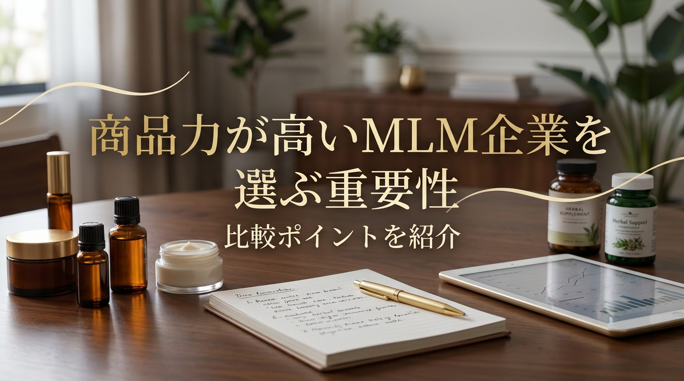 商品力が高いMLM企業を選ぶ重要性と比較ポイントを紹介