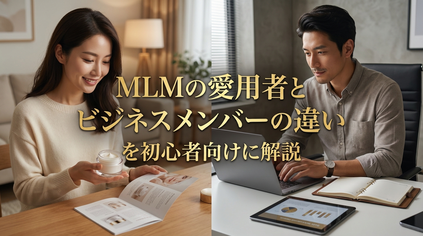 MLMの愛用者とビジネスメンバーの違いを初心者向けに解説