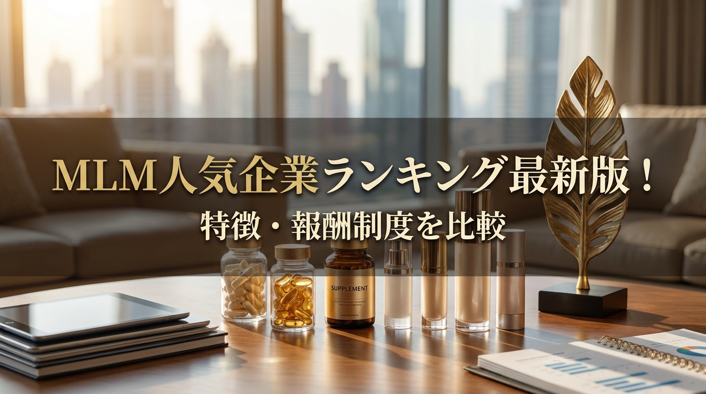 MLM人気企業ランキング最新版！特徴・報酬制度を比較