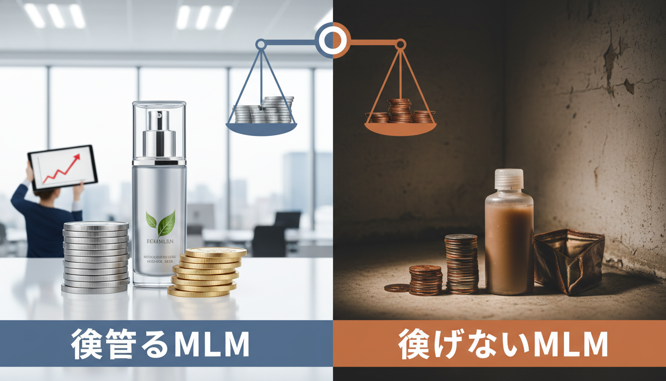 稼げるMLMと稼げないMLMは「商品」と「報酬の偏り」でだいたい決まります